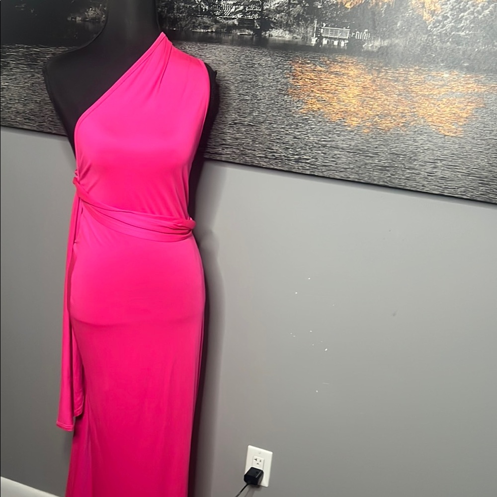 Private Label Pink One Shoulder Bodycon Dress